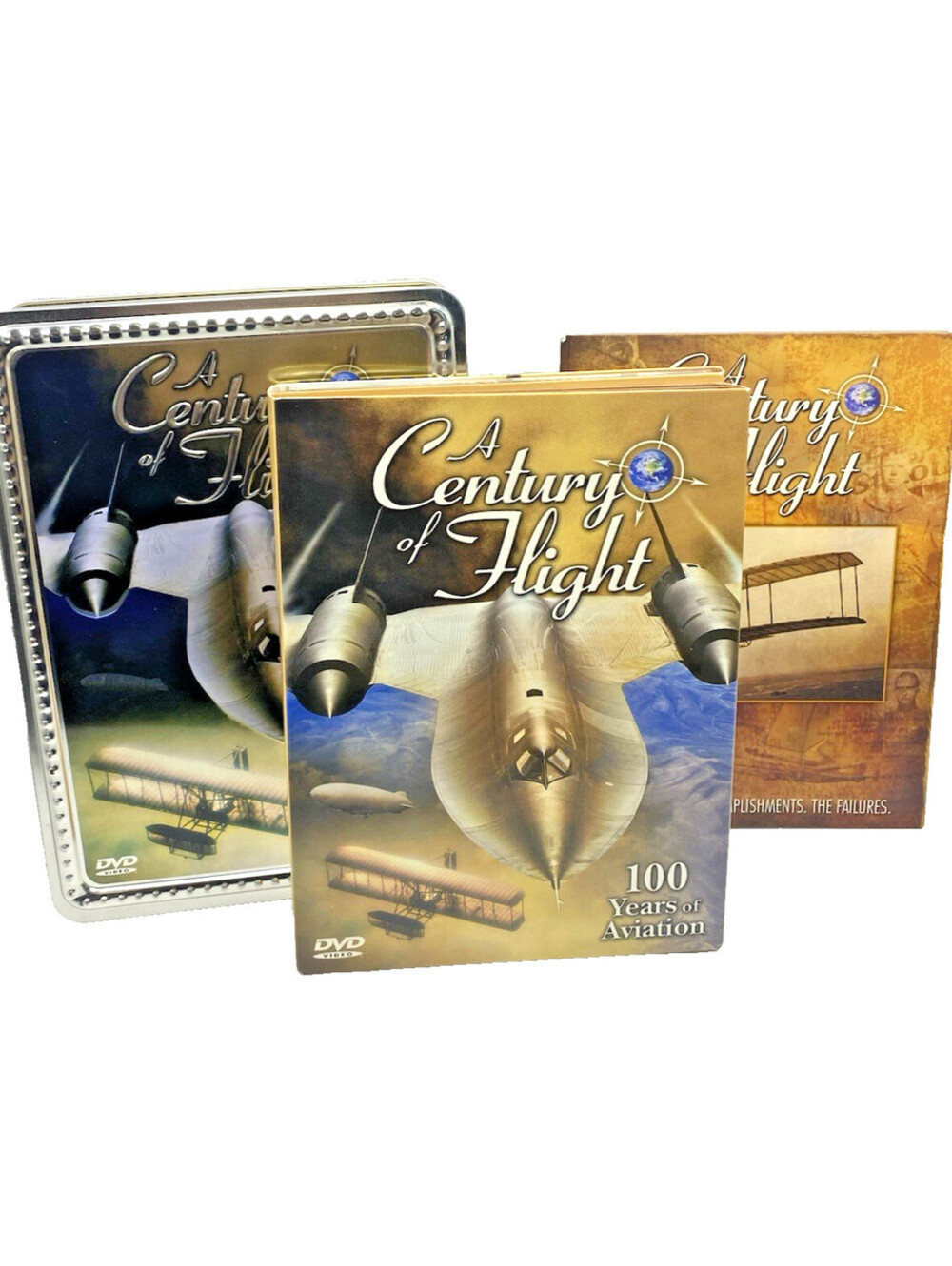 A Century of Flight 4-DVD Set in Collector Tin w/ Booklet Aviation History